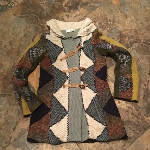 Anthropologie Sweaters - Anthropologie Harlequin patchwork sweater jacket